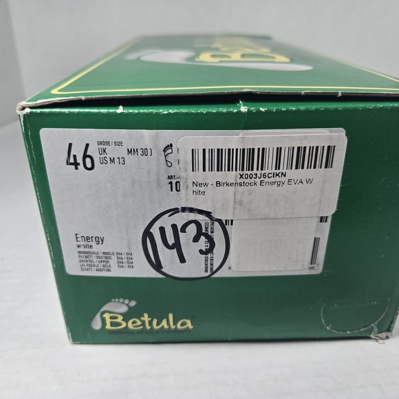 Birkenstock Betula Energy EVA White Flip Flops Sandals Size EU 46 US 13 Regular - Picture 7 of 7